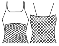 Double strap camisole with mesh tankini